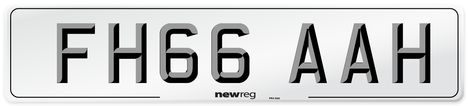 FH66 AAH Number Plate from New Reg